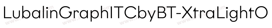 LubalinGraphITCbyBT-XtraLightOb字体转换