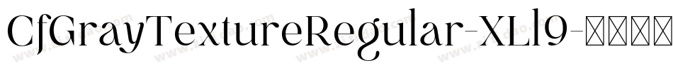 CfGrayTextureRegular-XLl9字体转换