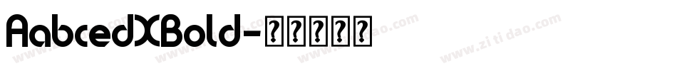 AabcedXBold字体转换