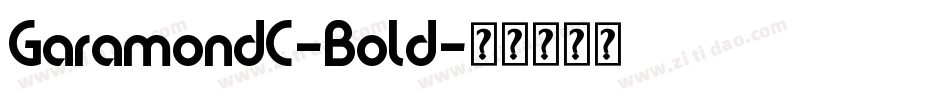 GaramondC-Bold字体转换