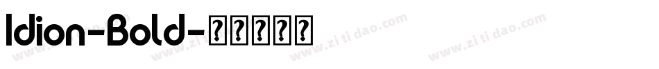 Idion-Bold字体转换