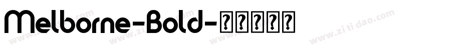 Melborne-Bold字体转换