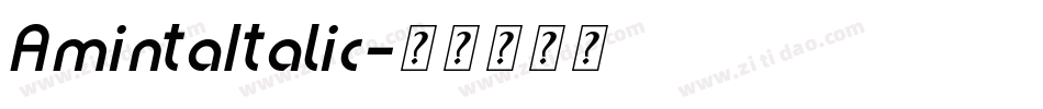 AmintaItalic字体转换