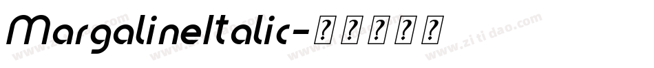 MargalineItalic字体转换