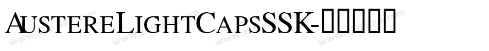 AustereLightCapsSSK字体转换