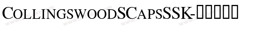 CollingswoodSCapsSSK字体转换