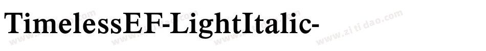 TimelessEF-LightItalic字体转换