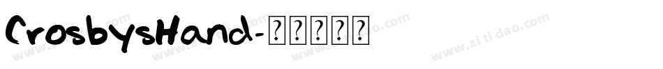 CrosbysHand字体转换
