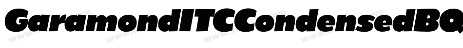 GaramondITCCondensedBQ-UltraItalic字体转换