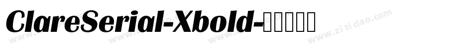 ClareSerial-Xbold字体转换