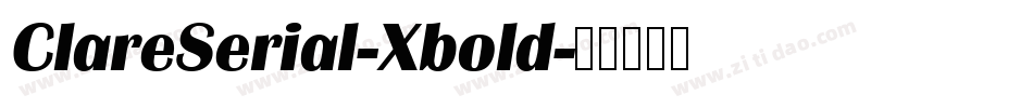 ClareSerial-Xbold字体转换
