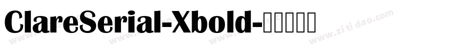 ClareSerial-Xbold字体转换