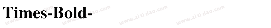 Times-Bold字体转换
