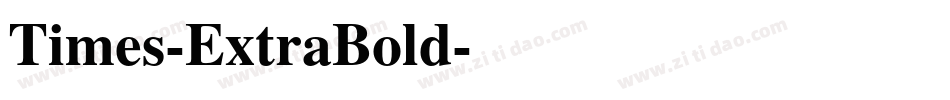 Times-ExtraBold字体转换