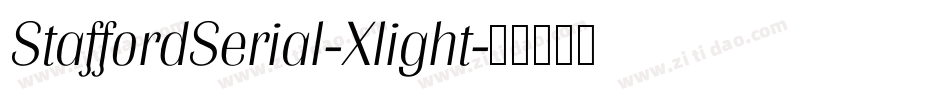 StaffordSerial-Xlight字体转换