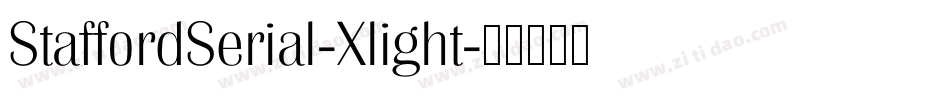 StaffordSerial-Xlight字体转换