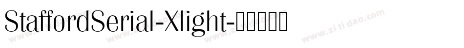 StaffordSerial-Xlight字体转换