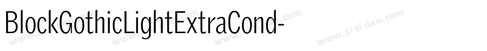 BlockGothicLightExtraCond字体转换