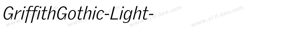 GriffithGothic-Light字体转换