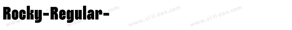 Rocky-Regular字体转换