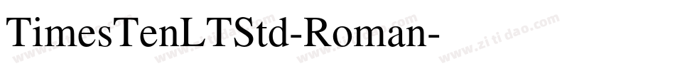 TimesTenLTStd-Roman字体转换