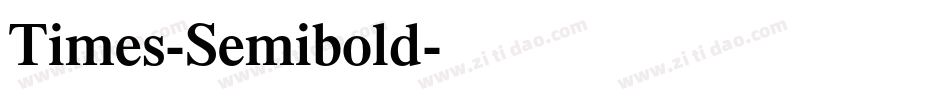 Times-Semibold字体转换