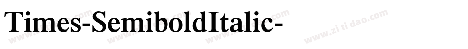 Times-SemiboldItalic字体转换