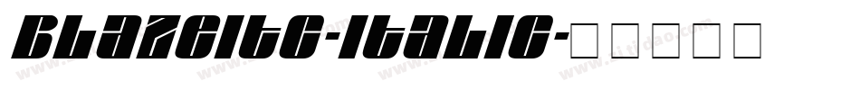 BlazeITC-Italic字体转换