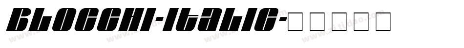 Blocchi-Italic字体转换