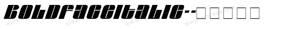 BoldfaceItalic-字体转换