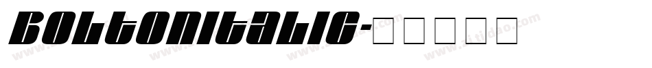 BoltonItalic字体转换