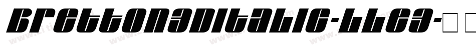 Bretton3DItalic-LlE3字体转换