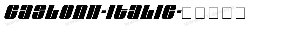 CaslonH-Italic字体转换