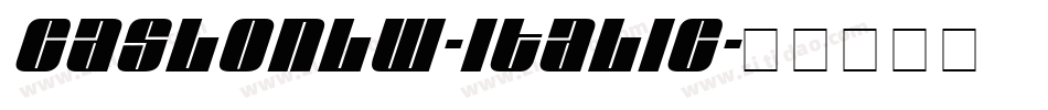 CaslonLW-Italic字体转换