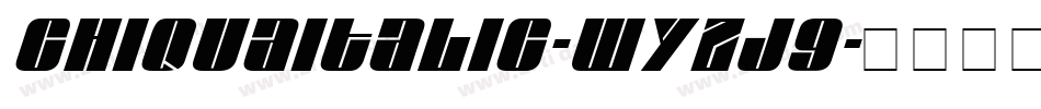 ChiquaItalic-WyzJ9字体转换