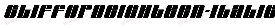 CliffordEighteen-Italic字体转换