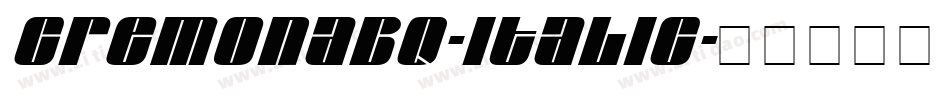 CremonaBQ-Italic字体转换