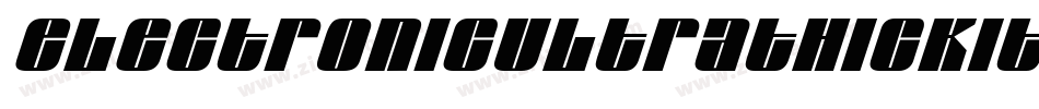 ElectronicUltrathickItalic-Bnol字体转换