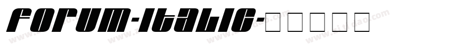 Forum-Italic字体转换