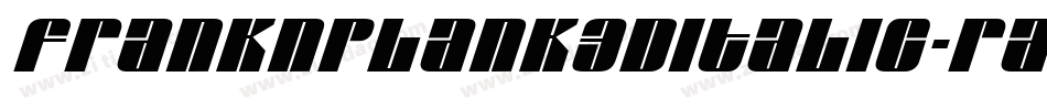 FrankNPlank3DItalic-RaZA字体转换