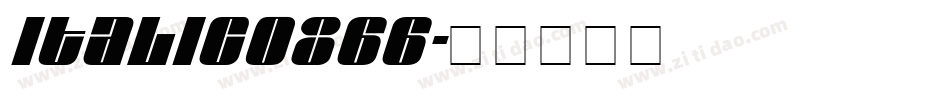 Italic0866字体转换