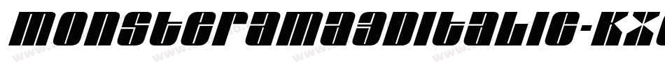 Monsterama3DItalic-Kxql字体转换