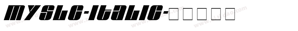 MyslC-Italic字体转换