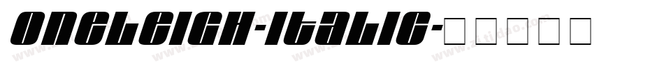Oneleigh-Italic字体转换