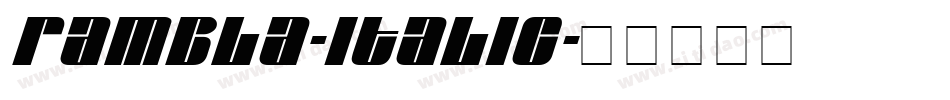 Rambla-Italic字体转换
