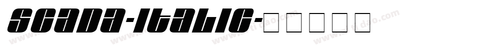 Scada-Italic字体转换