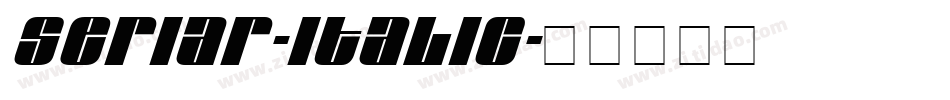 Seriar-Italic字体转换