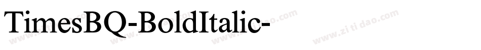 TimesBQ-BoldItalic字体转换