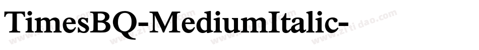 TimesBQ-MediumItalic字体转换