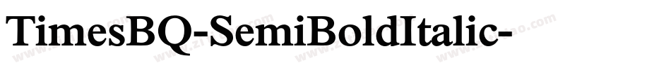 TimesBQ-SemiBoldItalic字体转换